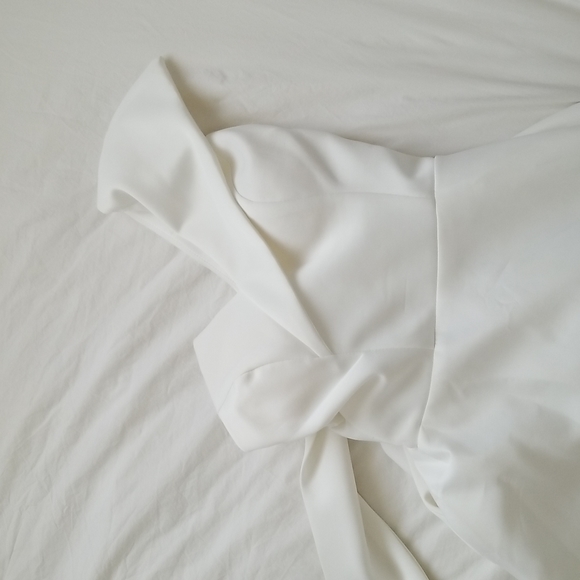 One Shoulder Satin A-line Floor Length Wedding/ Evening  Dress - Picture 7 of 10